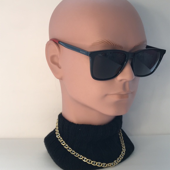 💯 - New Authentic Gucci Dark Grey Polarized Square Men's Sunglasses GG0404S … - Picture 3 of 13